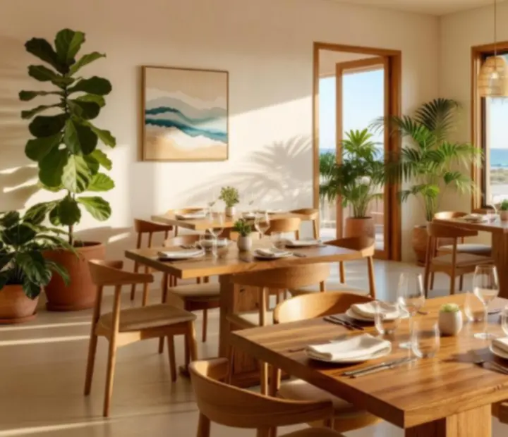 Sunlit Australian dining room at Bluffand Brisket